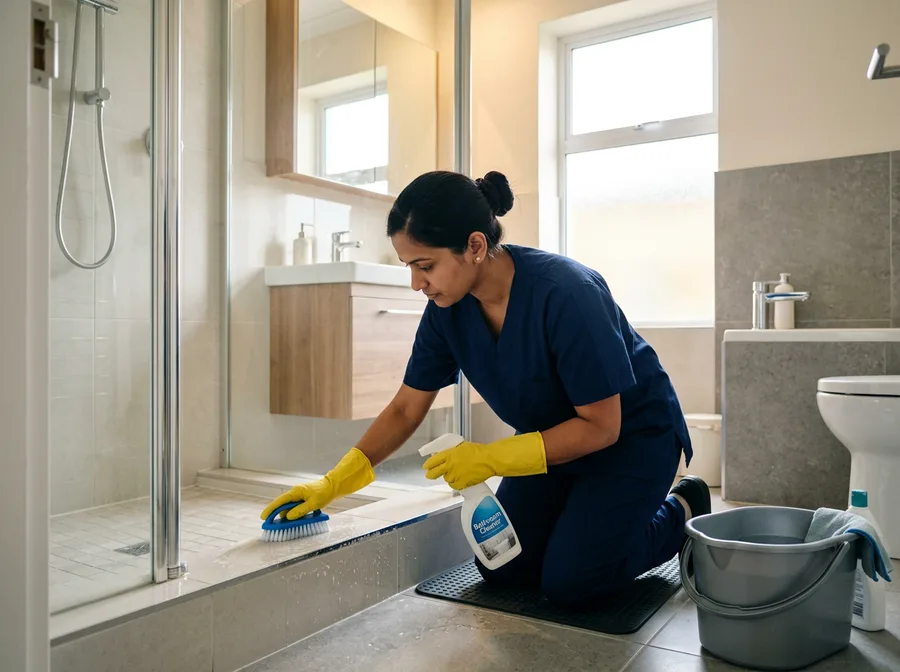 Clean bathroom fittings