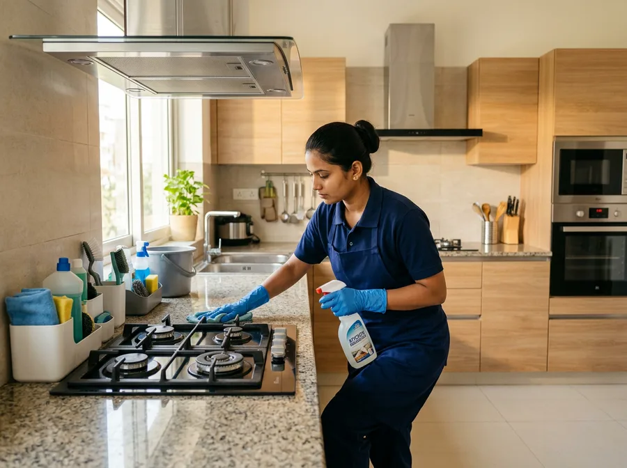 Clean crockery and utensils